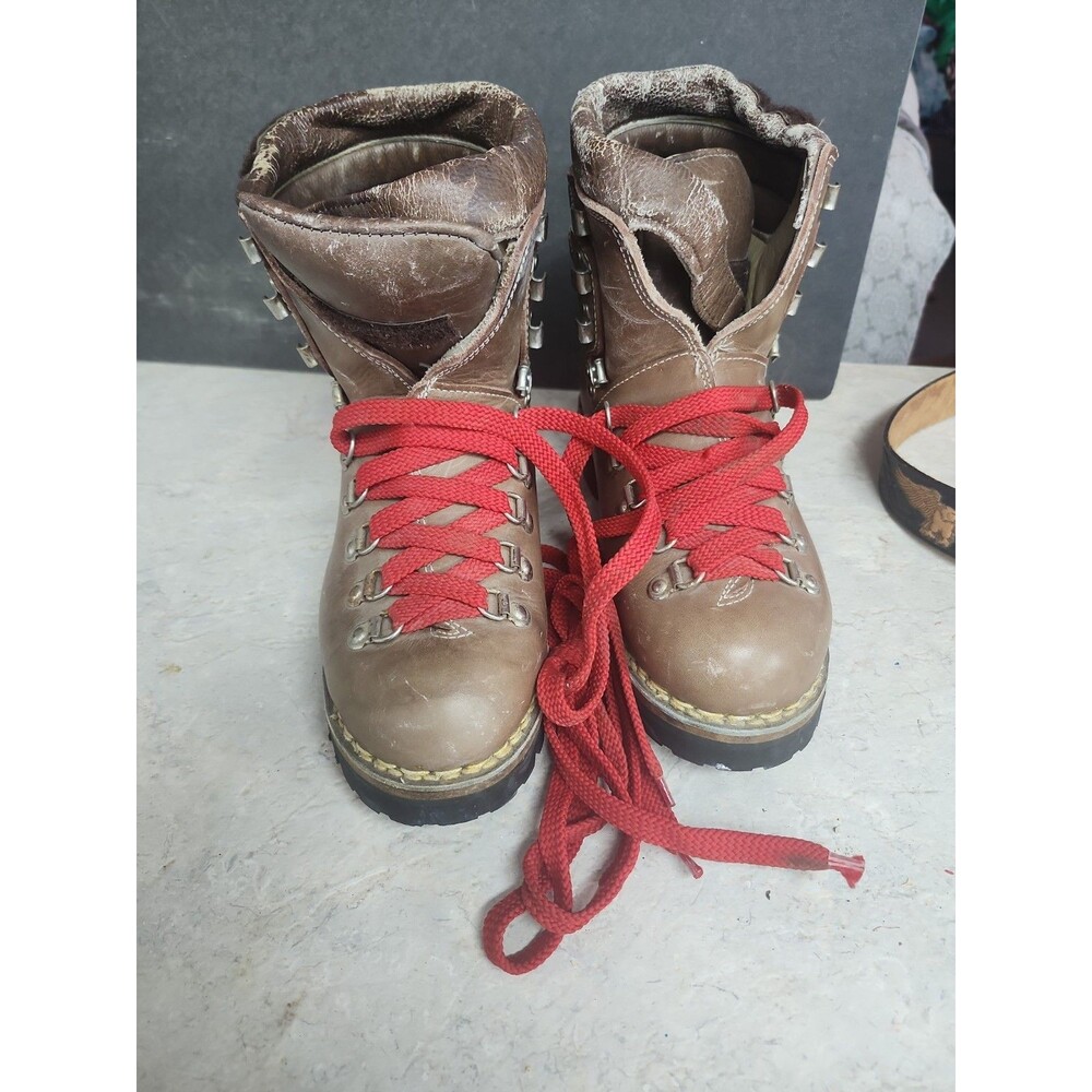 Vintage Vendramini Boots Mens 8 Hiking Mountaineering Leather Made In Italy